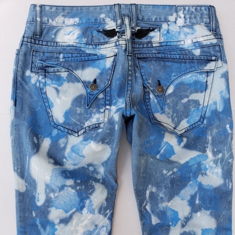 New Men ROBIN'S JEAN Slim Straight Jeans -Blk Wing - Picture 3 of 8